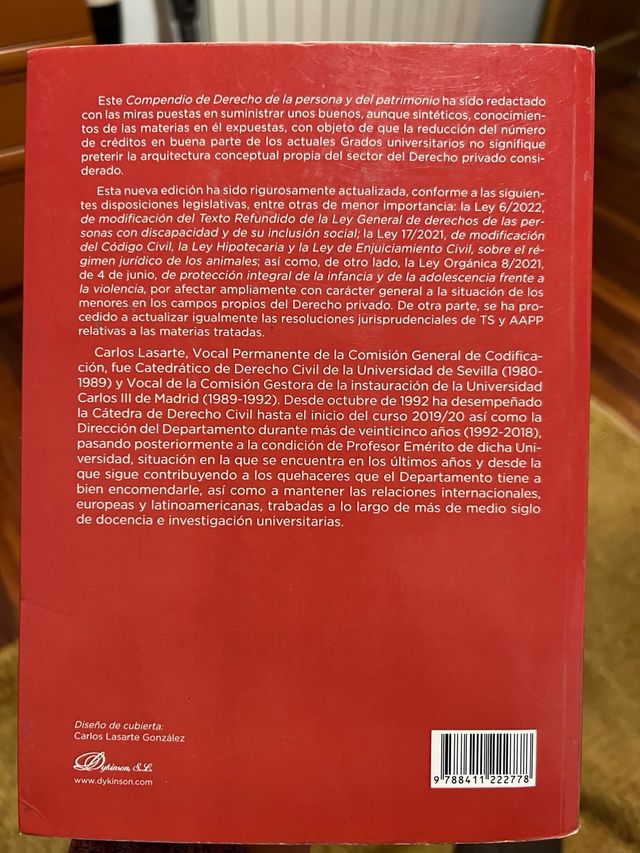 Compendio de derecho de la persona y del patrimoni