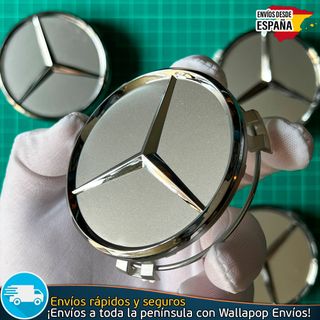 4 Tapacubos Mercedes Benz 75mm Tapas Bujes Llantas