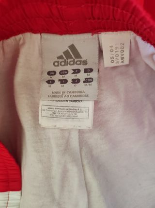 Pantalón de chándal Adidas rojo y blanco