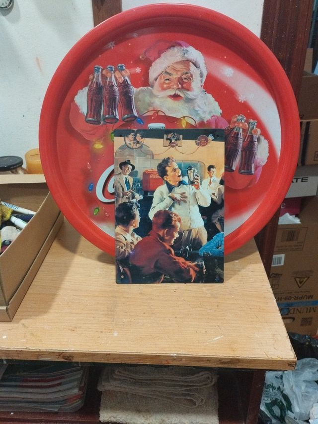 Vassoio Cocacola e tipo di cartolina