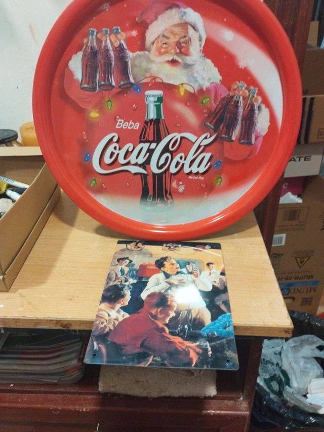 Vassoio Cocacola e tipo di cartolina