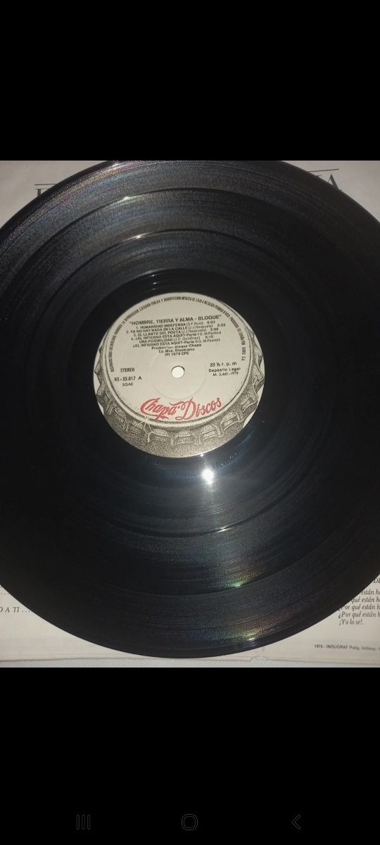 Bloque - Hombre, Tierra Y Alma. 1979 Gatefold.