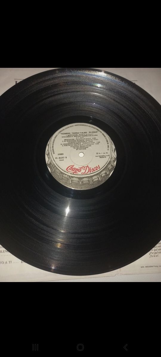Bloque - Hombre, Tierra Y Alma. 1979 Gatefold.