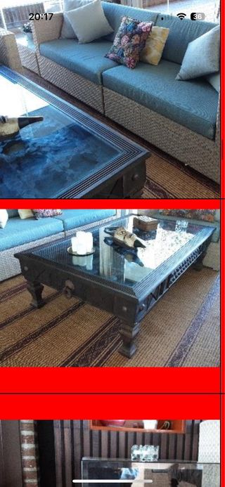 Mesa de madera maciza de diseño rustico 