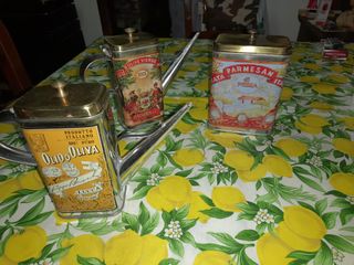 Lotto 3 contenitori in latta