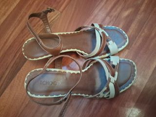 Sandalias tacon bajo