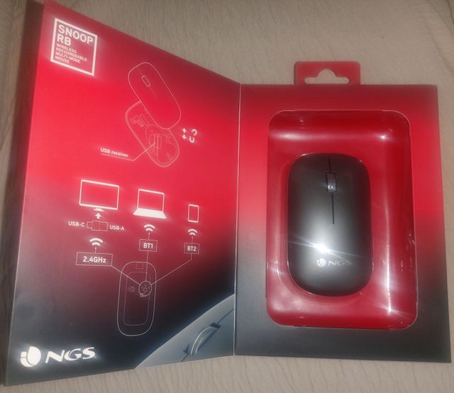 Ratón óptico inalámbrico NGS SNOOP-RB Multidisp.