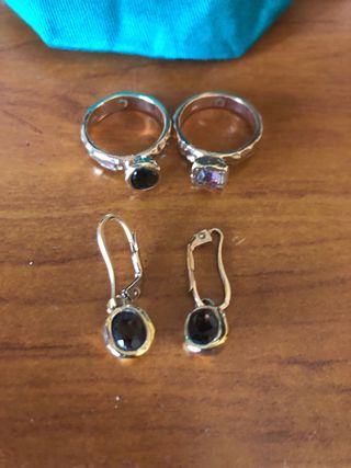 Conjunto Plata con baño oro. Duran exquse