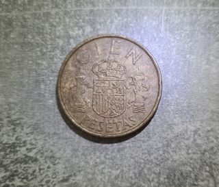 3 Monedas 100 pesetas Juan Carlos I 1983, 1985