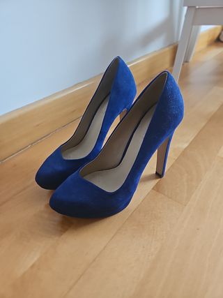 Zapato azul Zara TRF
