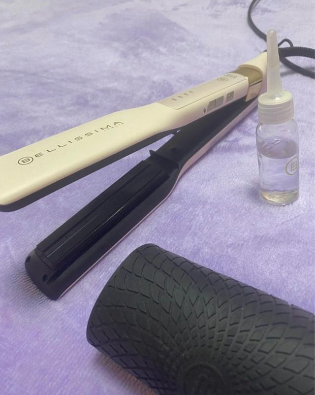 Nueva  Plancha de pelo, marca  Bellísima, vapor 