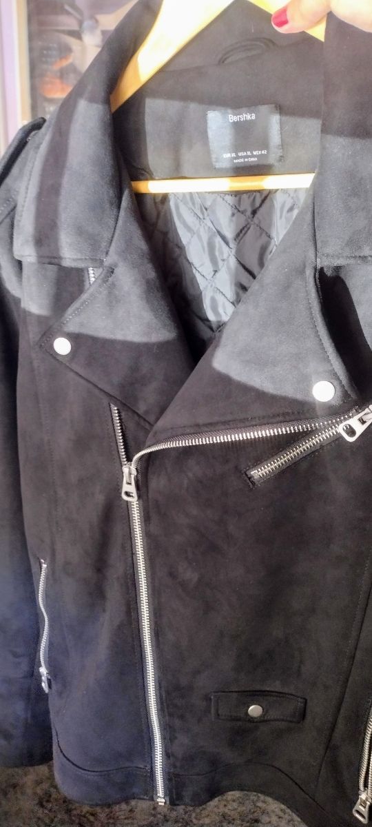 Chaqueta motera antelina invierno