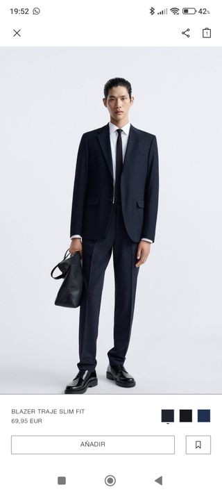 Traje hombre zara