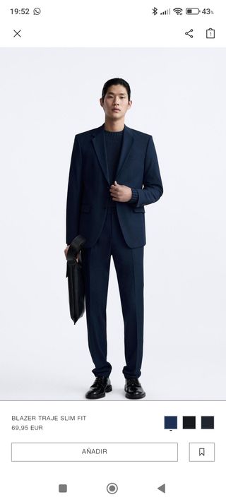 Traje hombre zara