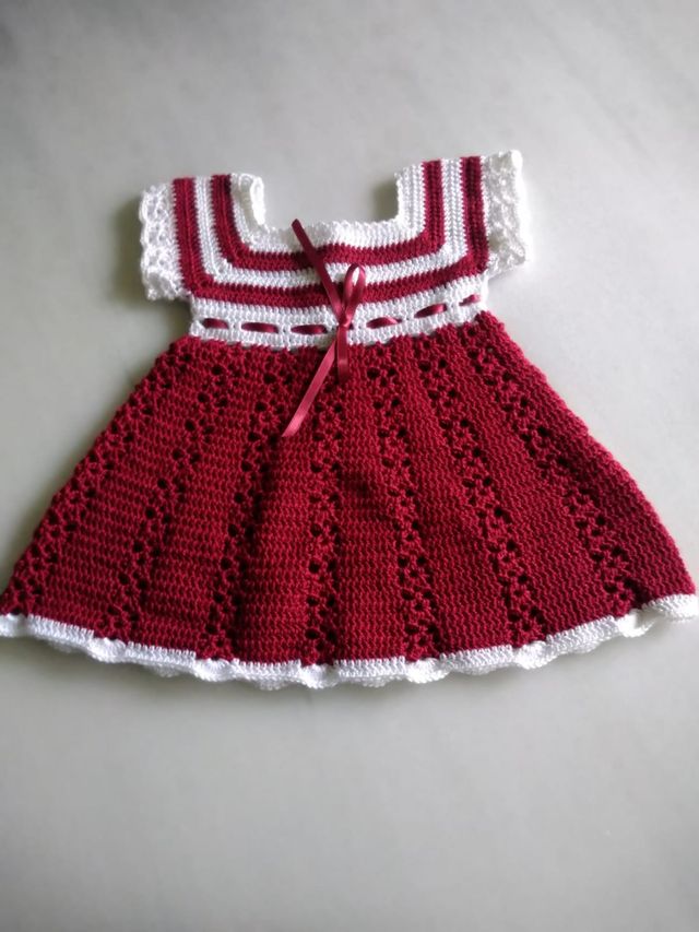 Conjunto Vestido Y Chaquetita Artesanal