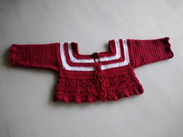 Conjunto Vestido Y Chaquetita Artesanal