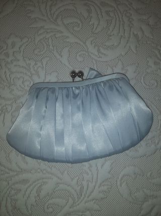 Bolso fiesta flor plateado