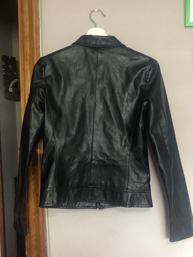 Chaqueta cuero biker Zara