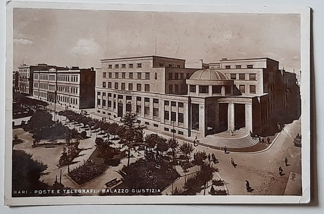 Bari Poste e Telegrafi Palazzo Giustizia Cartolina