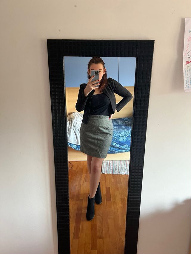 Gonna vintage pied de poule