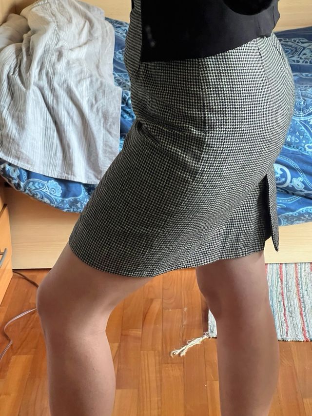 Gonna vintage pied de poule