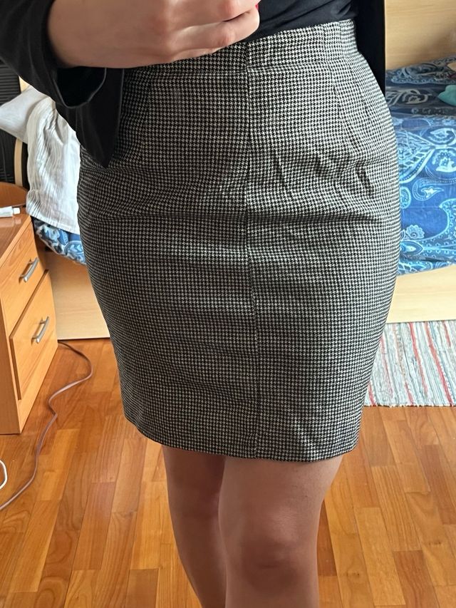 Gonna vintage pied de poule