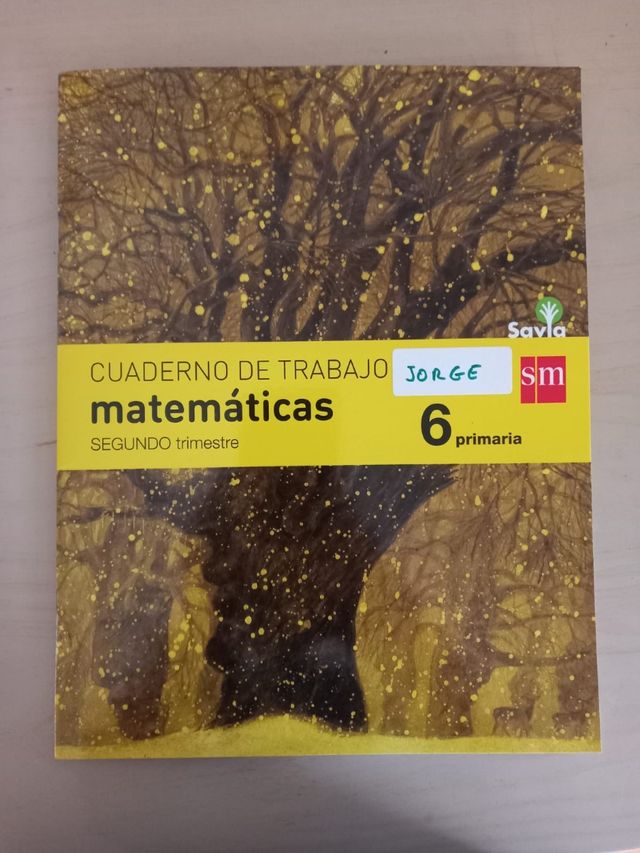 Cuaderno de trabajo de Matemáticas 6° 2 