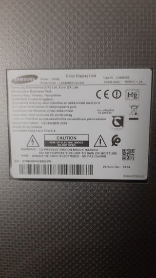 Monitor profesional SAMSUNG DB48E de 48"