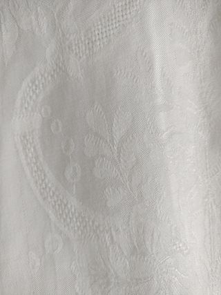 Asciugamano in fiandra antico con frange a mano