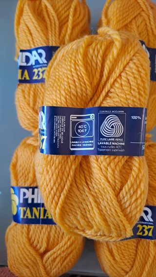 10 gomitoli di pura lana. Phildar.