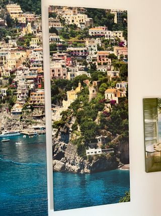 Paesaggio positano su tela senza cornice