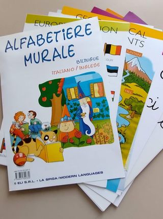 Alfabetiere murale bilingue Italiano - Inglese