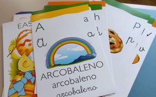 Alfabetiere murale bilingue Italiano - Inglese