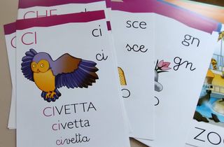 Alfabetiere murale bilingue Italiano - Inglese