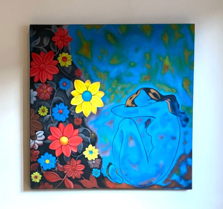 Pintura del artista Balinés Rizal Acrílic Lienzo