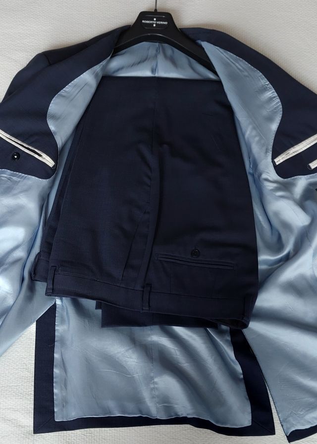 TRAJE HOMBRE AZUL MARINO ROBERTO VERINO TALLA 56