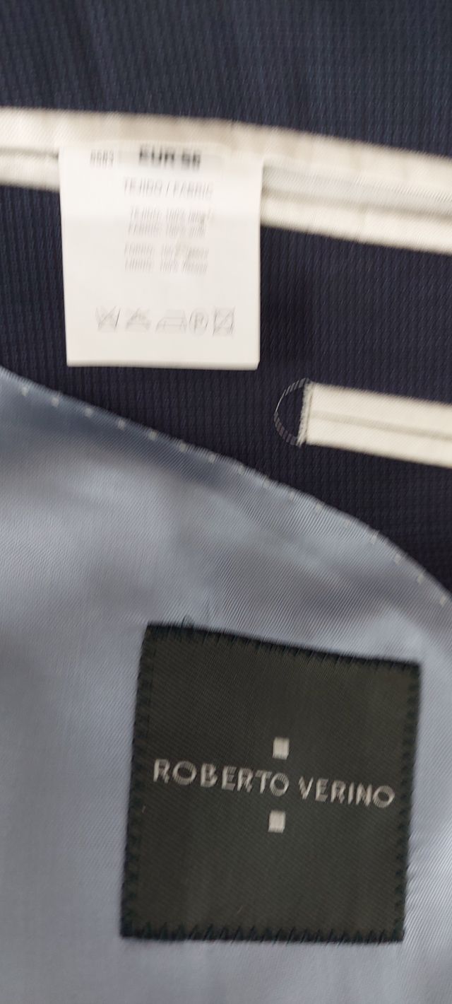 TRAJE HOMBRE AZUL MARINO ROBERTO VERINO TALLA 56