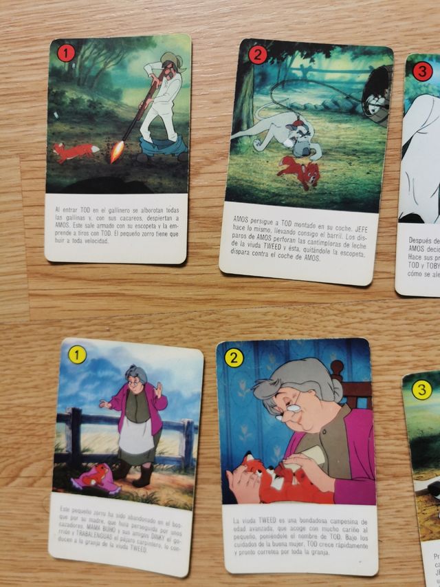 Juego cartas Tod y Toby 1981