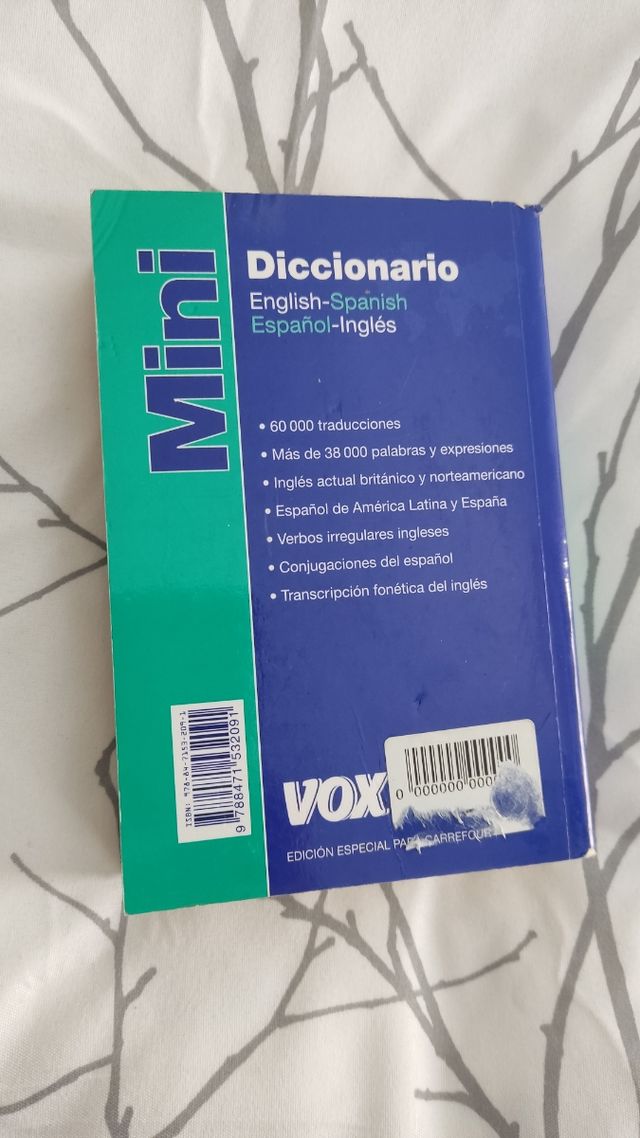 Mini diccionario español inglés