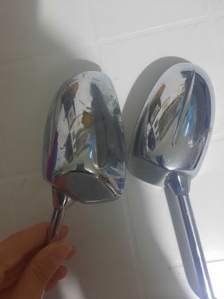 Coppia Specchietti moto argentati