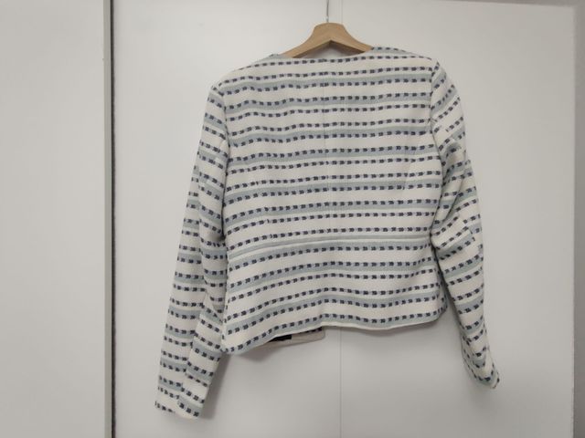 Blazer Only branco e azul