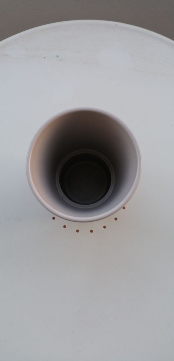 Vaso per piante in ceramica grigio