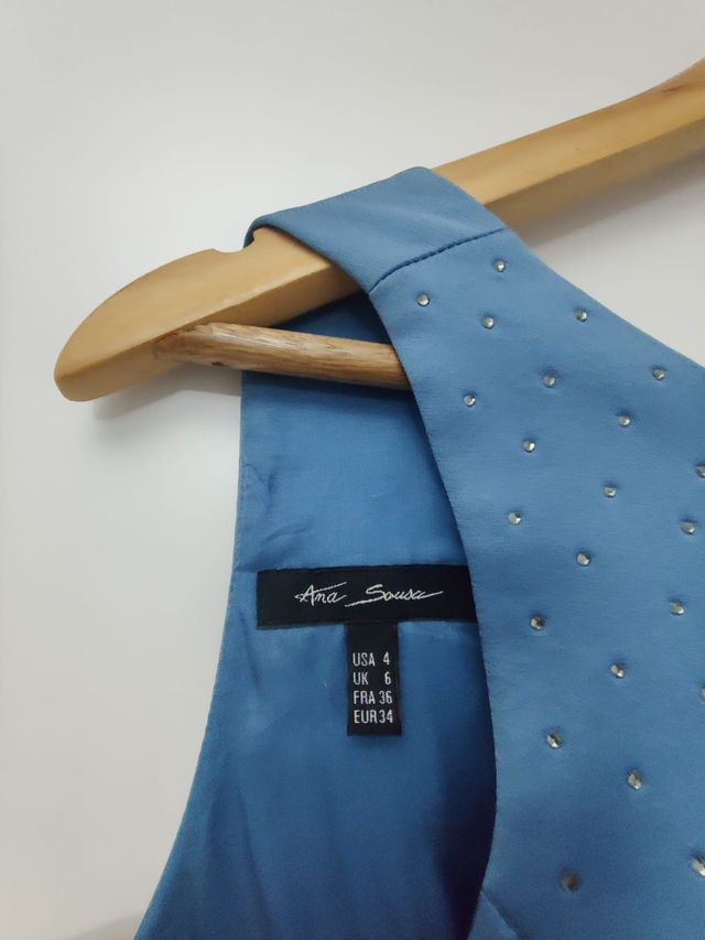 Vestido comprido azul Ana Sousa