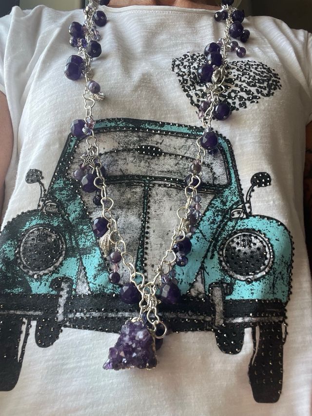 Collana con ametista handmade