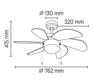 Ventilador de techo juvenil