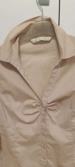 Camisa mujer M Stradivarius nude