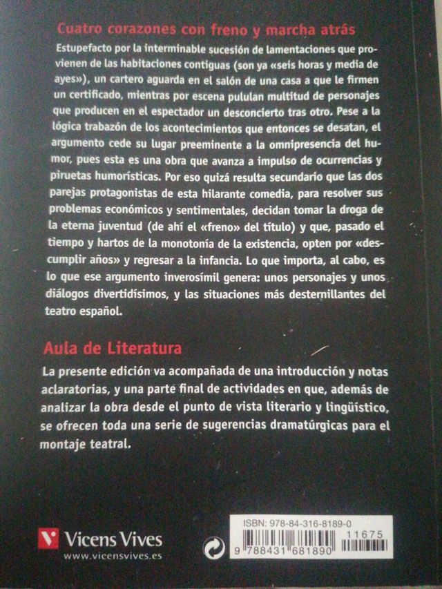 Cuatro corazones con freno y marcha atrás