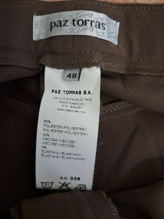 Pantalón marrón talla 46  Paz Torras