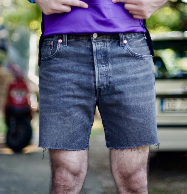 Levis shorts jeans neri tg.33 nuovi 501 93