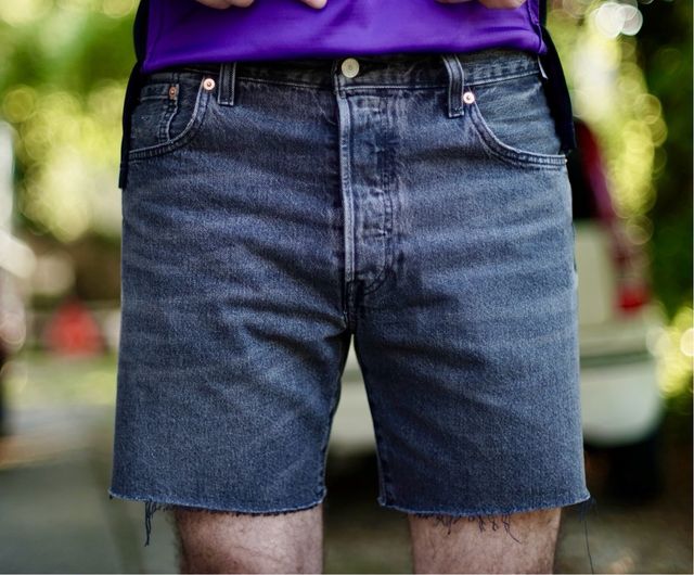 Levis shorts jeans neri tg.33 nuovi 501 93